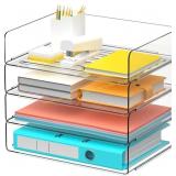 GAWERK Clear Desk Organizer Set of 4 Organizer