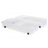 Cleverstore Under-Bed Wheeled Box, 68 qt (2)