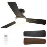 Amico 42" Ceiling Fan with Lights, Black