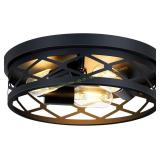 XPEHK 3-Light Farmhouse Flush Mount Light, 13 IN.