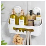 LEVERLOC Suction Cup Shower Caddy, 22lb Max