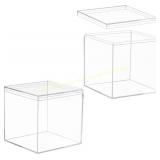 KissYou Large Acrylic Box with Lid, Clear