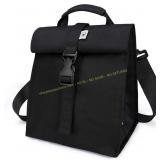 SUNNY BIRD Insulated Lunch Bag Rolltop (Black)