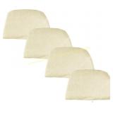 3ct Non Slip Chair Cushions Waffle Grey