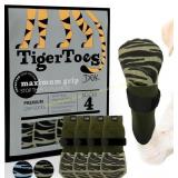 2 pairs DOK TigerToes Non-Slip Dog Socks Sz M
