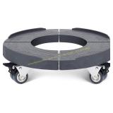 WEIBIDA Adjustable Trash Can Dolly 15-19 in, Gray