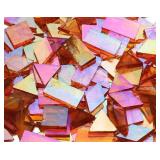 Lanyani 200 Iridescent Glass Pieces (Red-2)