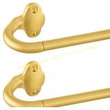 2 Pack Curtain Rods 28 48" Gold 5/8" Rods