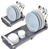 TOOLF Expandable Dish Rack, Stainless Steel