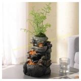 Tabletop Water Fountain with LED Lighting
