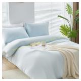 WhatsBedding Duvet Set King 104x90 Blue