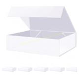 BLK&WH 6 Gift Boxes 13.5x10x3.5 in, White