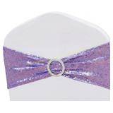 Bag of Sequin Lavender Chair Sashes