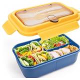 Fanhaw 40 Oz Bento Box 3 Compartments, Yellow