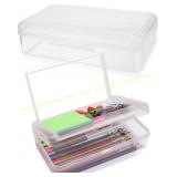 Pencil Box, Double-Layer, Snap Lid (1 pc)