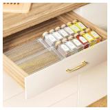 2-Tier Spice Drawer Organizer 2 Pack, Acrylic