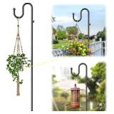 74" Shepherds Hook Stand, Outdoor Decor 20 LBS