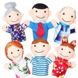 6 Pcs Family Hand Puppets for Kids