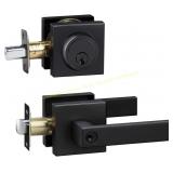 Entry Lever Door Locks - Matte Black Set