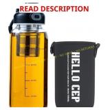 Snminetal 34oz Glass Water Bottle with Infuser