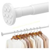 No-Drill Closet Rod 27.5-82" White