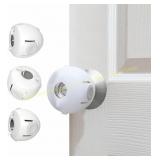 Child Proof Door Knob Covers, 4 Pack White