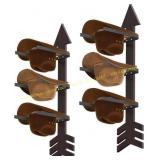 Cowboy Hat Rack 6 Hats Wall Mount Wood Hook