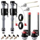 Toilet Flusher Kit with Valve, Flapper Set