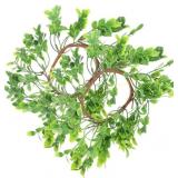 Artificial Leaves Candle Rings Centerpiece