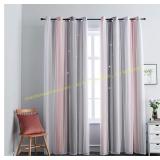 FANLI Ombre Rainbow Blackout Curtains 52x63