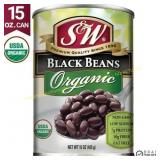 6 ct. S&W - Organic Black Beans - 15 oz. Can