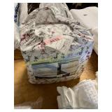 Flannel Portugal King Sheet Set red/gray floral