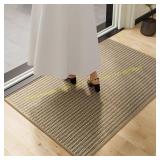 Indoor Doormat 40x24 in, White/Beige