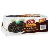SandW Organic Black Beans 15 oz 8-count