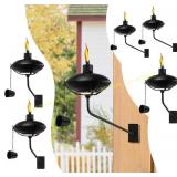6 Pack Wall Mounted Citronella Torches, 18 oz