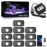 YiLaie 10 Pods LED Rock Lights for Trucks