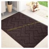 PURRUGS Dirt Trapping Door Mat 24" x 35.5" Brown