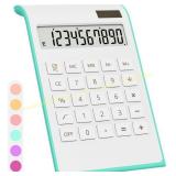 Teal Solar 10-Digit LCD Desktop Calculator