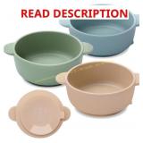 Baby Bowls with Suction, 3 Pack, BPA Free