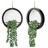 Der Rose 2Pcs Fake Hanging Plants in Pots