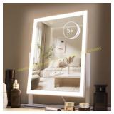 HIEEY Lighted Makeup Mirror with Lights, 5x, 360