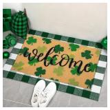 Tinideya 2 Pcs Coir Door Mat Non-Slip