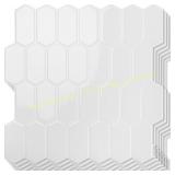 Art3d 10-Sheet Peel & Stick Backsplash, White