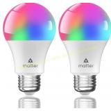 PARTPHONER Matter Smart LED Bulb 2 Pack