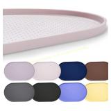Hubulk Waterproof Silicone Pet Mat, Raised Lip