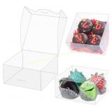20pcs 4x4x2 Inch Bakery Boxes with Window