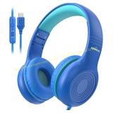 USB-C Kids Headphones with Mic, 85 94dB
