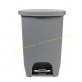 GLAD 13 Gal Gray Step-On Trash Can with Odor Lid
