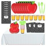 Reallnaive 146 Pcs Apple Plates Set for 24 Guests