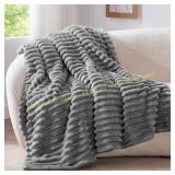 BEDELITE Twin Blanket 60"x80" Grey Fleece